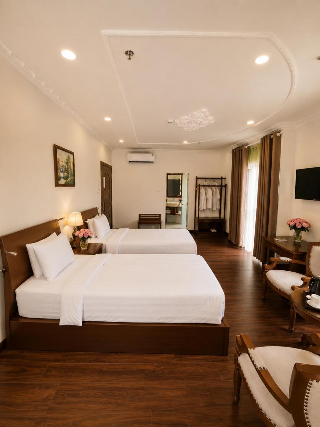 Phòng 2 giường đơn có ban công